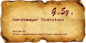 Gerstmayer Szalviusz névjegykártya